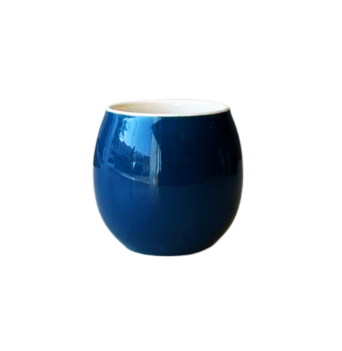 Crop 160ml Navy Blue Color Ceramic Coffee Cup