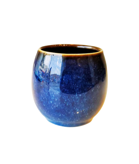 Crop 160ml Dark Blue Color Ceramic Coffee Cup