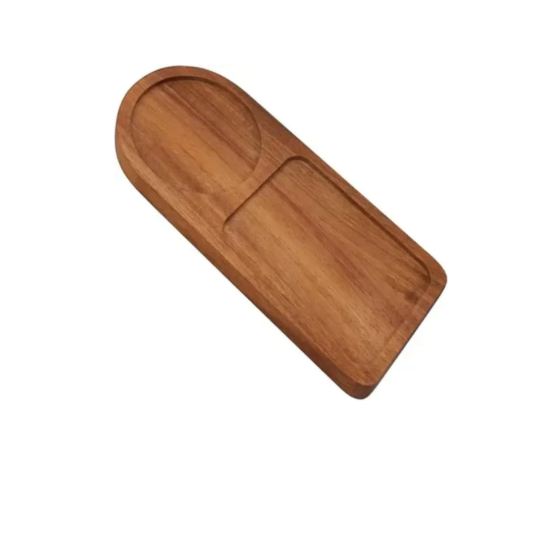 Crop Acacia Wood Coffee Tray