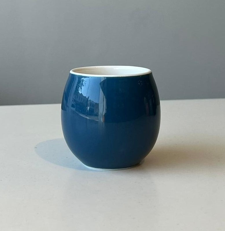 Crop 160ml Navy Blue Color Ceramic Coffee Cup