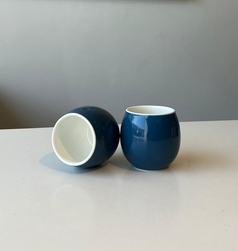 Crop 160ml Navy Blue Color Ceramic Coffee Cup