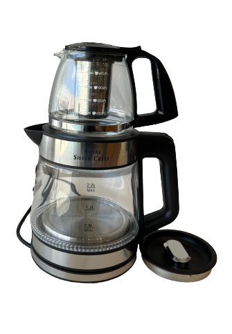 Royal Silver Crest Electric Heat Kettle for Water Boil / Coffee & Tea  Heating Electric Kettle (2 L, Silver)