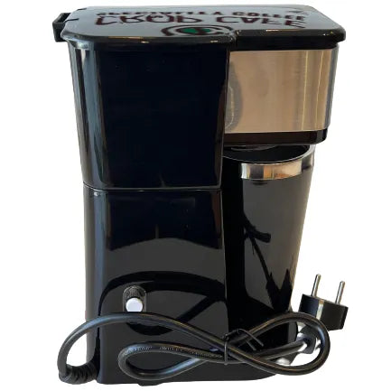 Skoedi single cup coffee maker compact space saving design with reusable filter and travel mug compatibility