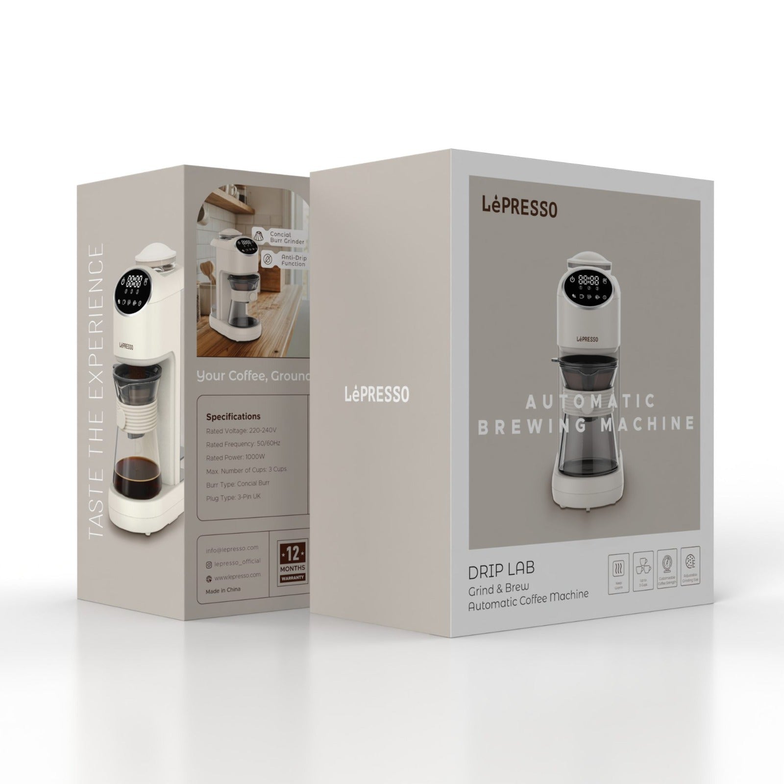 LePresso DRIP LAB Grind & Brew Automatic Coffee Machine