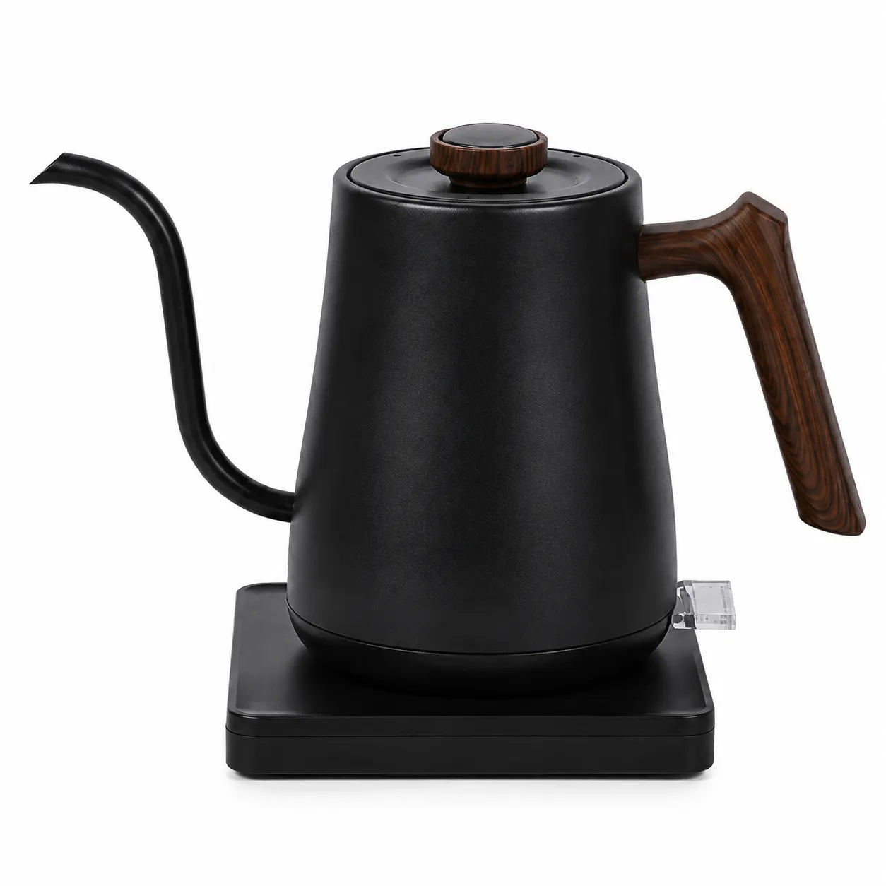 Crop Gooseneck Electric Kettle White – 800ml, wooden handle, pour-over brewing