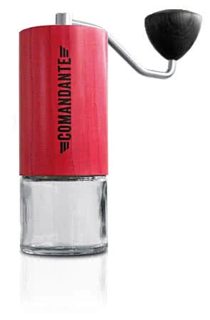 Comandante MK4 Nitro Blade Coffee Grinder Red Sonja manual grinder with stainless steel burrs and red finish