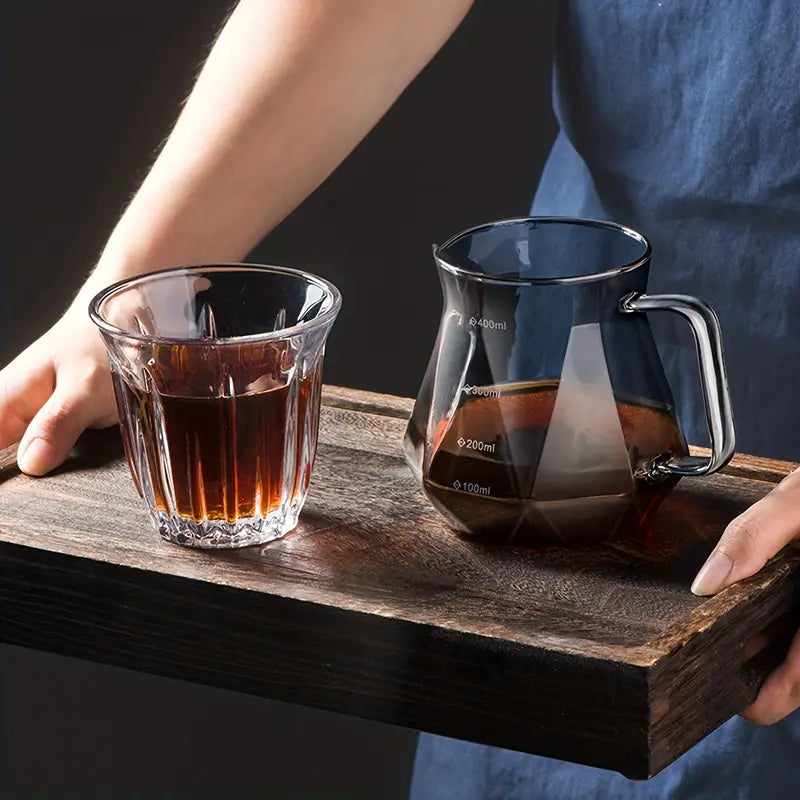 Crop 400ml/ 600ml Coffee Server Transparent Black 400ml/ 600ml