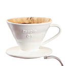 Feepie 01 V60 Ceramic Coffee Dripper White