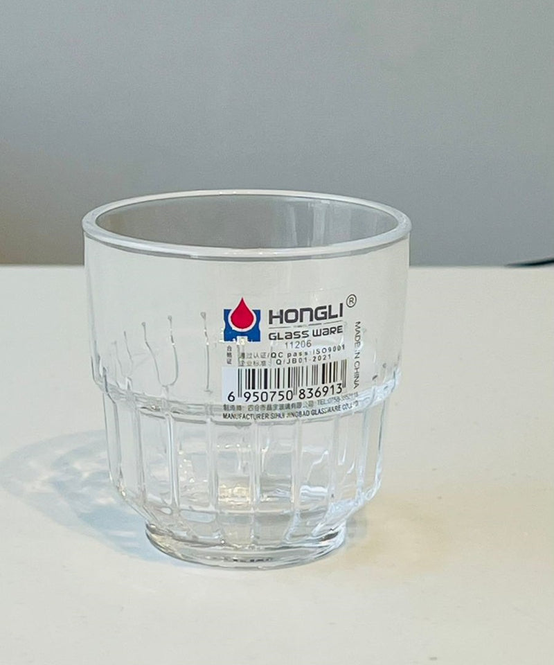 Crop 180ml vertical Designed Glass Coffee Cup