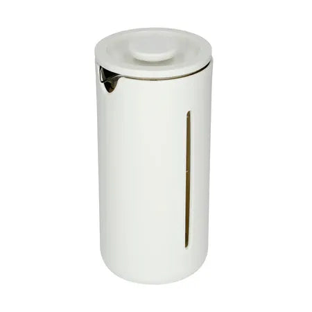 Timemore 450ml U French Press in White borosilicate glass and stainless steel with food safe silicone plunger