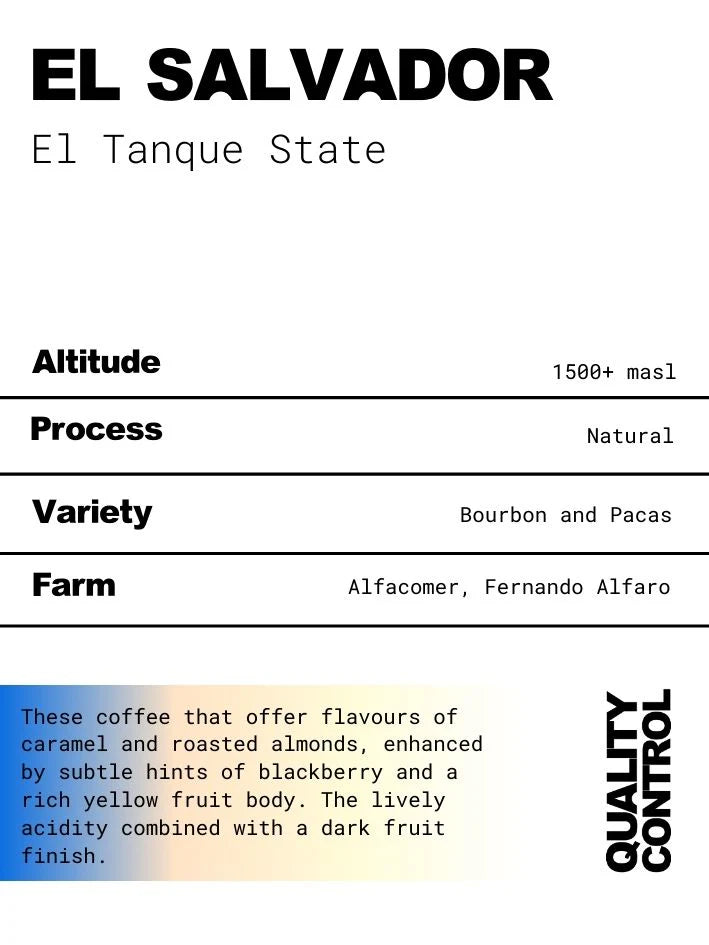 El Salvador El Tanque State Natural 270g (Espresso)