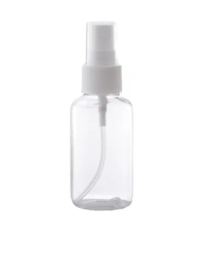 Crop Clear Plastic Spray Bottle 50ml refillable transparent mist spray bottle for cleaning and everyday use