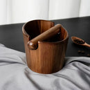 Crop Wooden knock Box Coffee Grounds Container Box