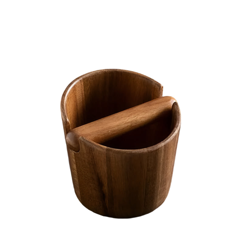 Crop Wooden knock Box Coffee Grounds Container Box