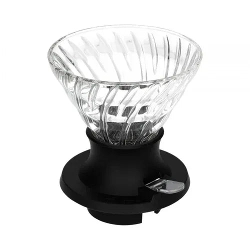 Crop V60 Immersion Dripper Switch Size 02 – black, heatproof glass, 200ml capacity