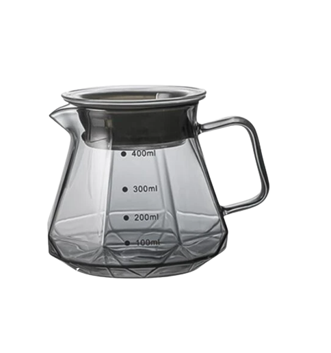 Crop Coffee Server Transparent Black 400ml/ 600ml