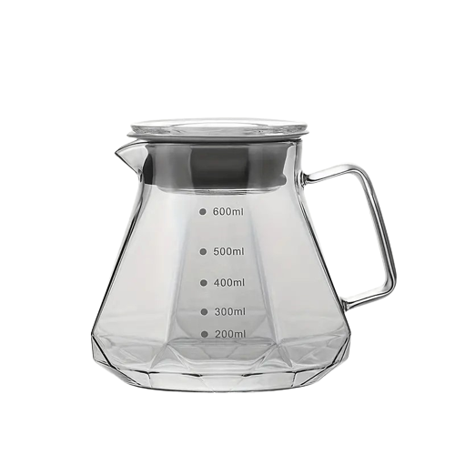 Crop 400ml/ 600ml Coffee Server Transparent White