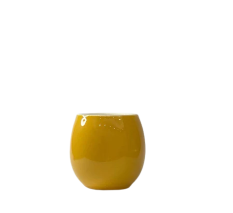 Crop 160ml Yellow Color Ceramic Coffee Cup