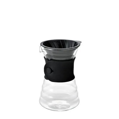 Hario V60 Drip Decanter 700ml black pour over coffee maker with heatproof glass pot, made in Japan