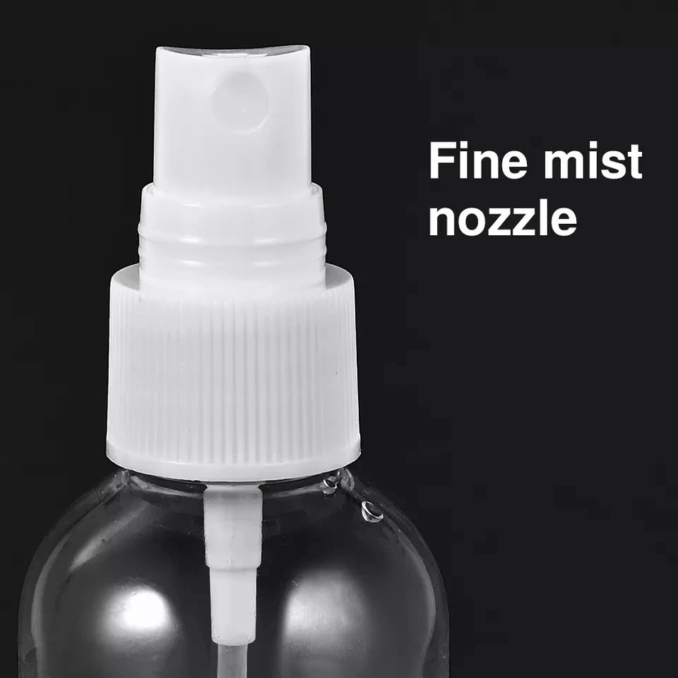 Crop Clear Plastic Spray Bottle 50ml refillable transparent mist spray bottle for cleaning and everyday use