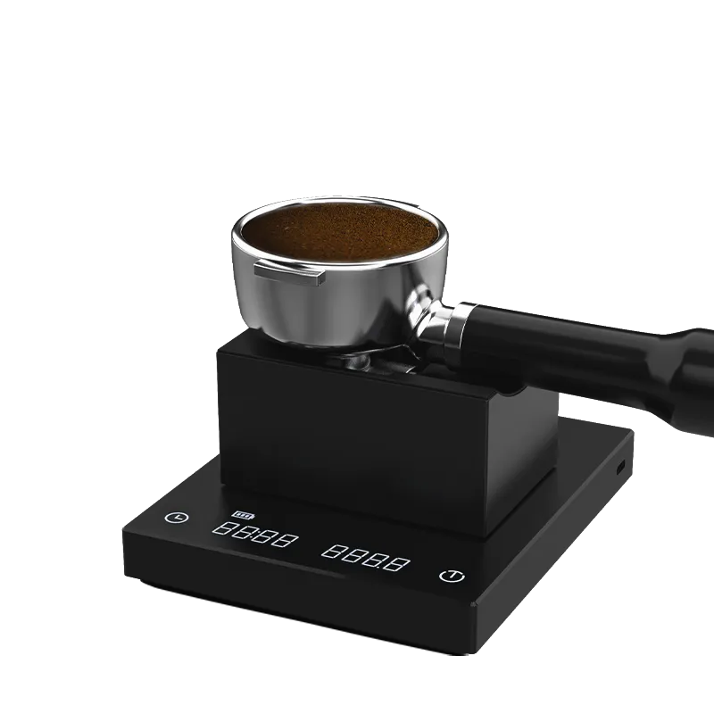 Timemore Magic Cube portafilter stand with 304 stainless steel shell and silicone interior