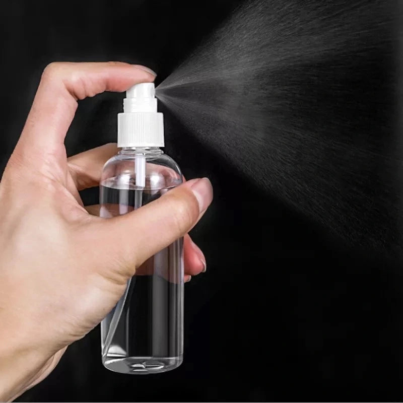 Crop Clear Plastic Spray Bottle 50ml refillable transparent mist spray bottle for cleaning and everyday use