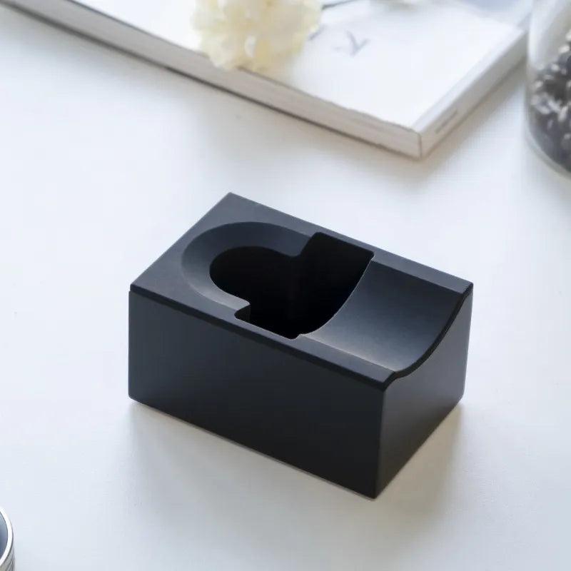 Timemore Magic Cube portafilter stand with 304 stainless steel shell and silicone interior