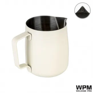 WPM 600ml Coconut White milk pitcher sharp spout stainless steel latte art barista tool