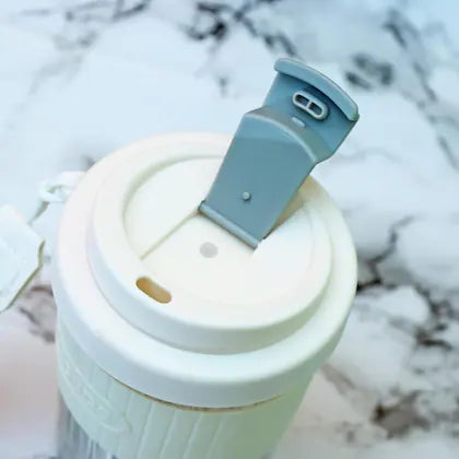 Crop Glass Mug (White - Black)