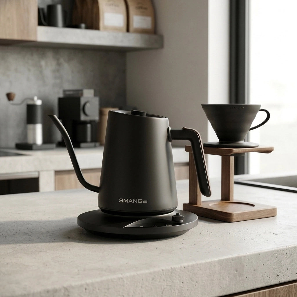 Crop 900ml Gooseneck Electric Coffee Kettle Black