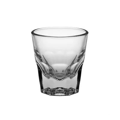 Crop 133ml White Coffee Glass Cup – cortado size, clean white finish, durable glass