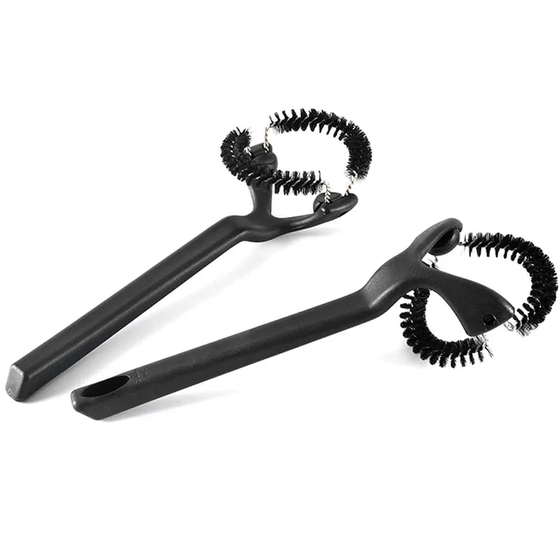Cafemasy 58-53-51mm coffee machine clean brush with long handle and nylon bristles for espresso maintenance