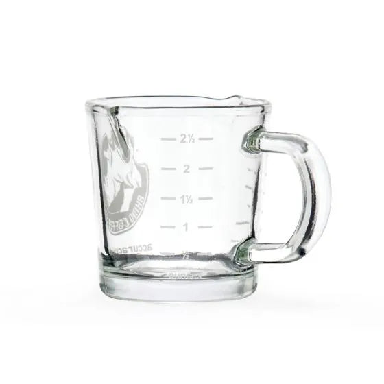 Rhino Coffee Gear 70ml double spout shot glass with graduated marks and heat safe handle