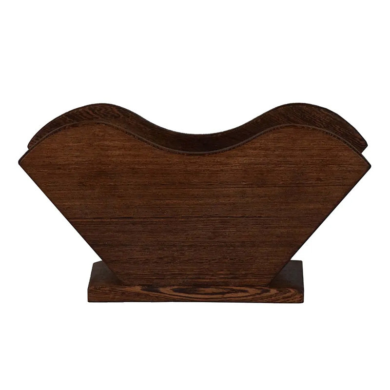 Crop Walnut wood Coffee Paper Filters Shelf