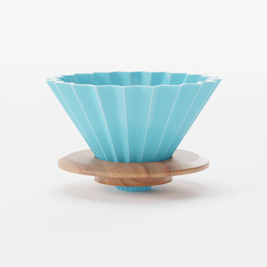 Crop 01 V60 Ceramic coffee Dripper - With Wooden Base