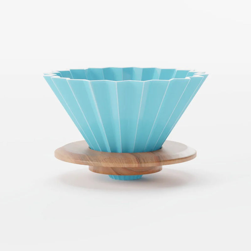 Crop V60 Ceramic coffee Dripper - With Wooden Base , Model: 01