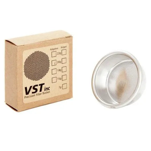 VST Precision Filter Basket 20g Ridgeless espresso portafilter basket with individual QC report
