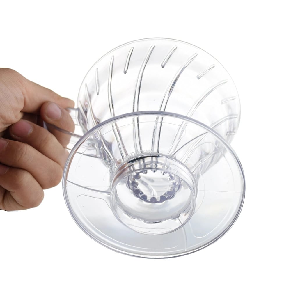 Crop 01 V60 Coffee Clear Plastic Dripper