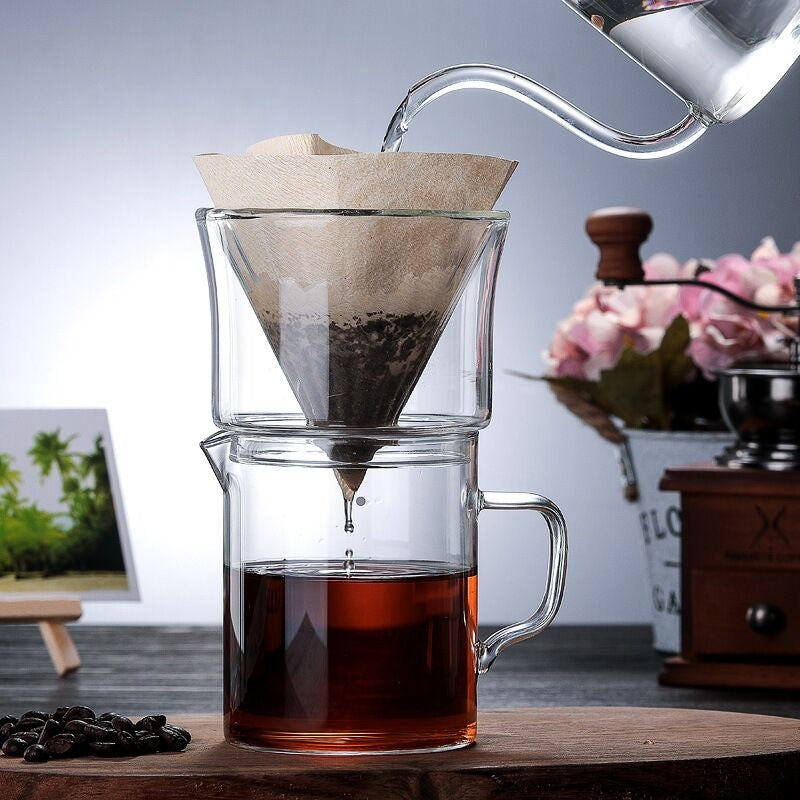 Crop High Borosilicate Glass Coffee Dripper Set