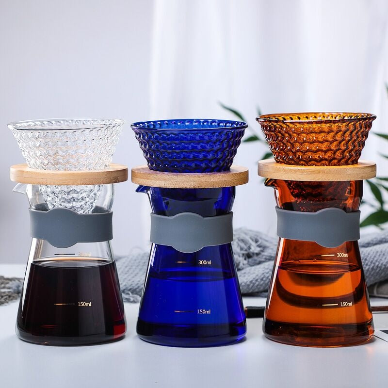 Crop High Borosilicate Glass V60 Coffee Set