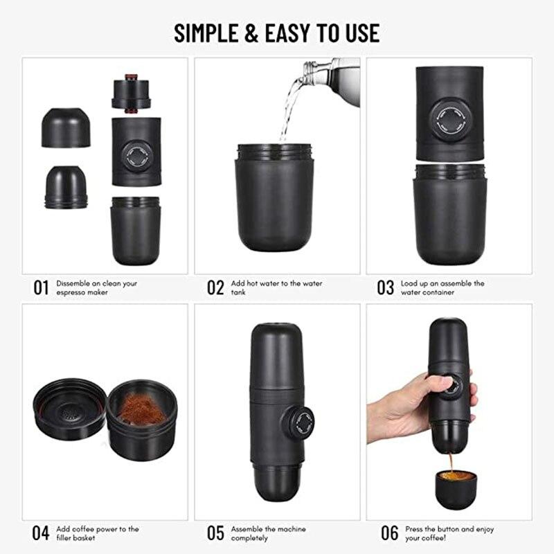 Crop Mini Portable Espresso Manual Hand Coffee Maker