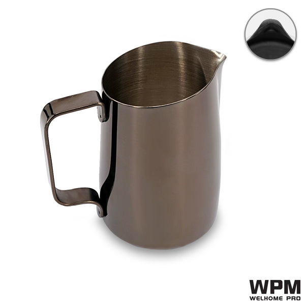 WPM Titanium Black Milk Pitcher Round Spout 450ml