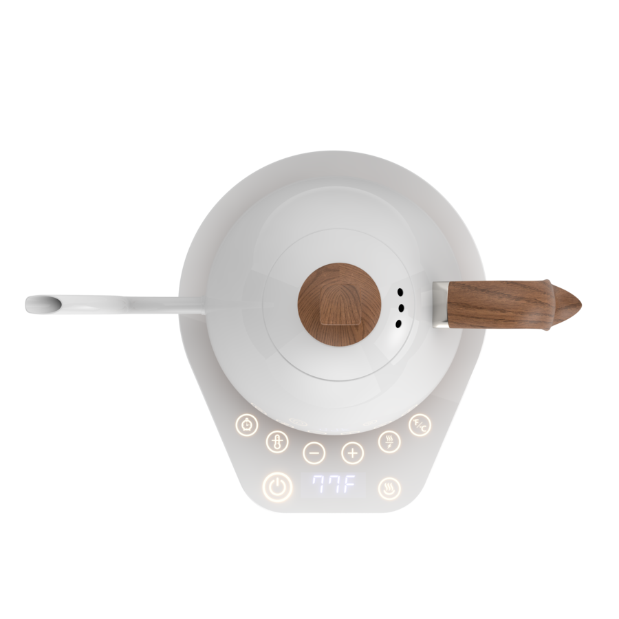 Brewista 600ml Artisan Gooseneck Kettle - Pearl White with White Base