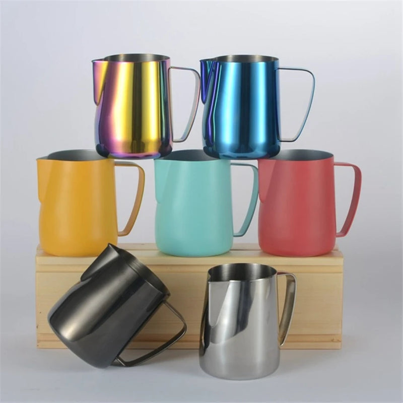 Crop Stainless Steel Coffee Milk Pitcher Pink 350ml
