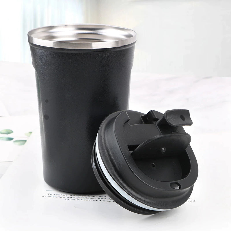 Crop Stainless Steel Coffee Mug 380ml Black