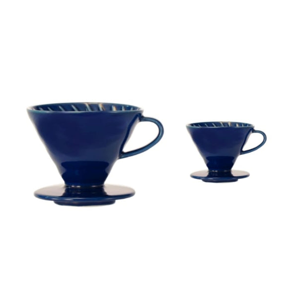 Crop V60 Ceramic Coffee Dripper Blue, Model: 01/02
