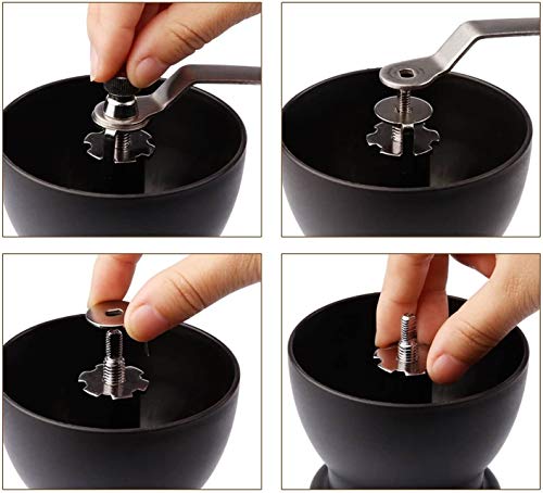 Crop Manual Ceramic Burr Coffee Bean Grinder with Fortified Glass Storage