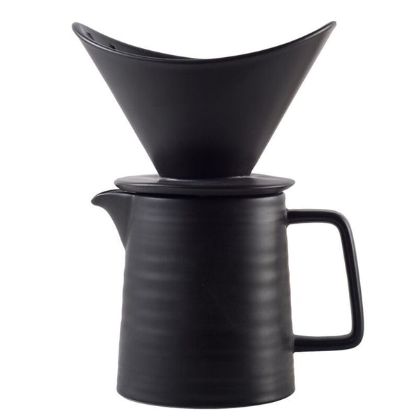 Crop Ceramic V60 Coffee Set Black