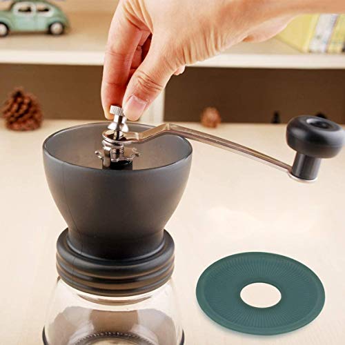 Crop Manual Ceramic Burr Coffee Bean Grinder with Fortified Glass Storage