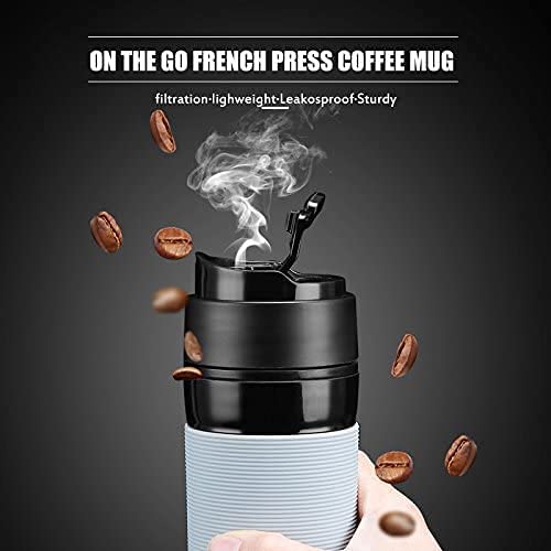 Crop Portable Travel Coffee French Press Black 300ml